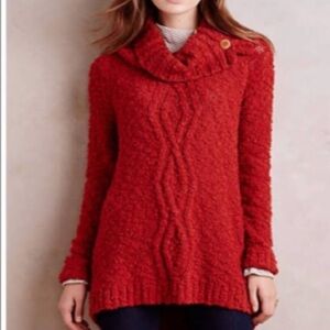Anthropologie moth orange sweater S